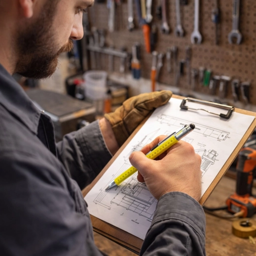 Vzdržljiva kovinska izdelava za delavnico in pisarno