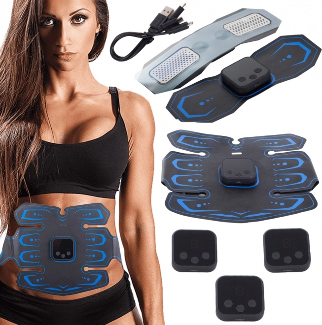 EMS elektrostimulator za trebuh, roke in noge – komplet 3 delov