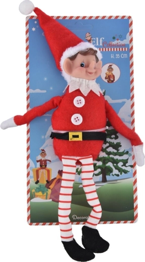 Božična dekoracija vilinec – stoječa tekstilna figurica 35 cm