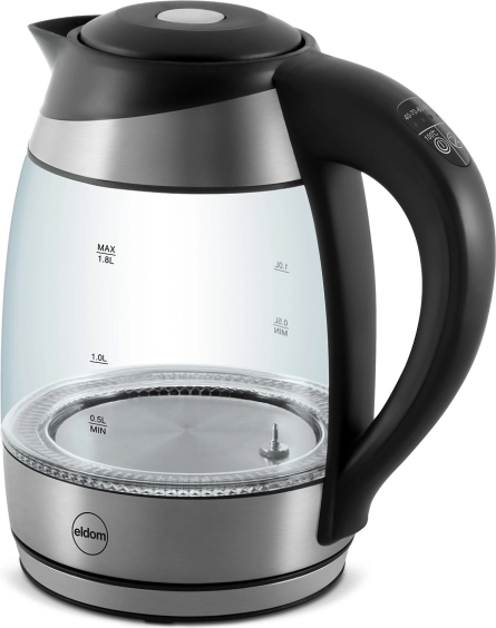 Steklen grelnik vode z regulacijo temperature 1,8 l ELDOM