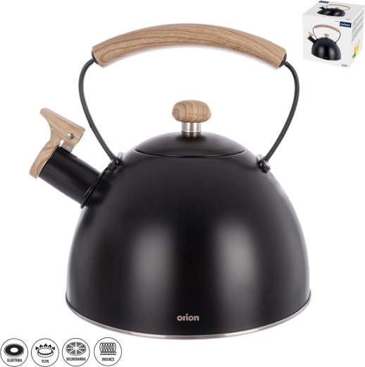 Nerjaveč čajnik s piščalko Black 2,5 l