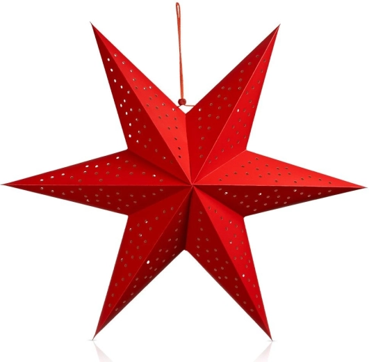 Vilde Red Paper Openwork Decorative Star 60 cm