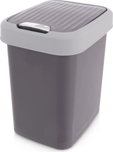 Plastični koš za smeti 12 l sivi ORION z nihajnim pokrovom