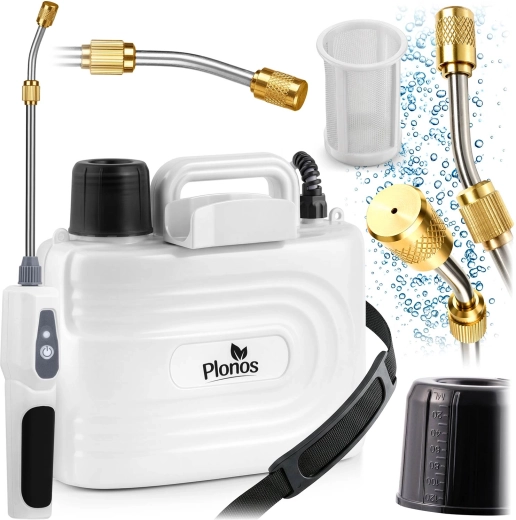 Akumulatorski tlačni razpršilnik 5 l z nastavljivo medeninasto šobo PLONOS