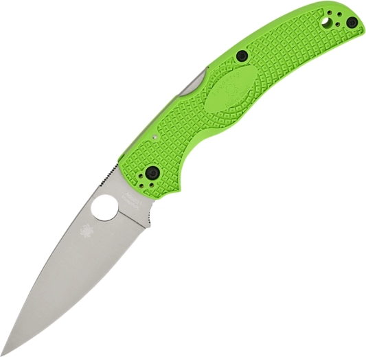 Zložljiv nož Spyderco Native Chief Salt, neonsko zelen FRN, satin rezilo 10,3 cm