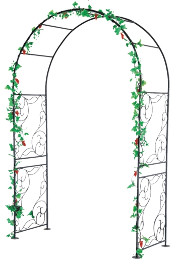 Vrtna kovinska obokana pergola 135 × 54 × 215 cm