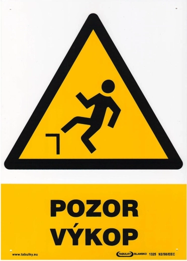 Varnostna tabla POZOR Izkop A4 plast