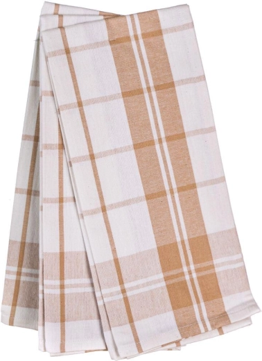 Kuhinjske krpe Classic 50 × 70 cm, bež‑bele, 100 % bombaž (3 kosi)