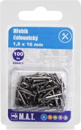 Tapetniški žebljički 16 × 1,6 mm, 100 kos