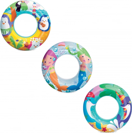 Napenljiv plavalni obroč za otroke BESTWAY Sea Adventures 51 cm – Morske deklice
