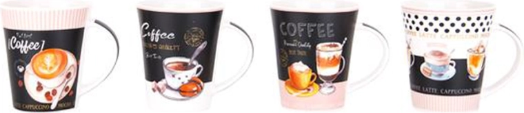 Keramična skodelica za kavo 350 ml, različni motivi