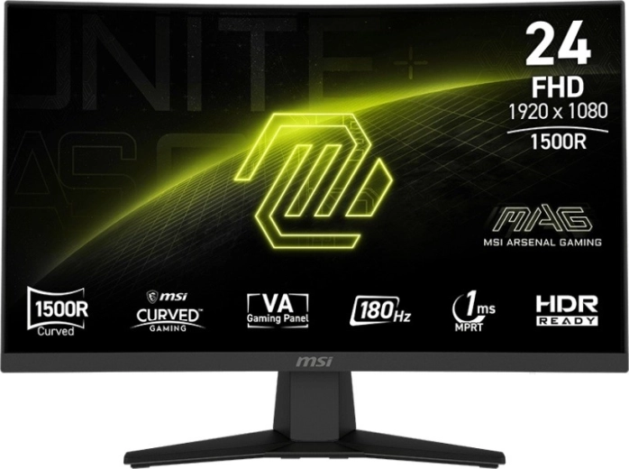 Ukrivljen monitor 23,6" MAG 244C LED FHD 180 Hz črn