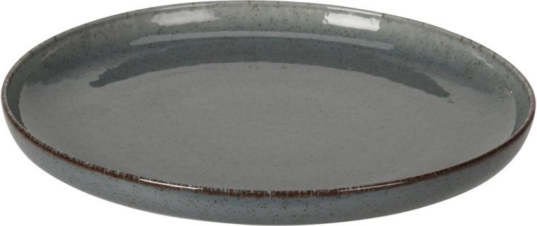 Desertni porcelanasti krožnik 19 cm z rjavim robom