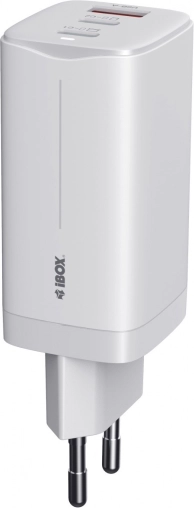 Omrežni polnilnik GaN 65 W USB‑C, bel