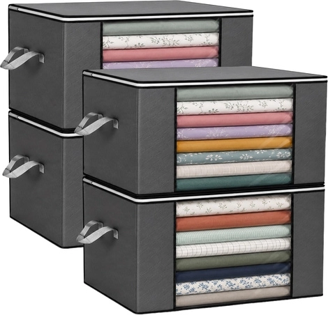 Ruhhy set of storage bags for bedding and clothing 60 × 40 × 35 cm (4 pcs)