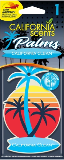 California Scents Palm California Clean viseči papirnati osvežilec zraka - 1 kos