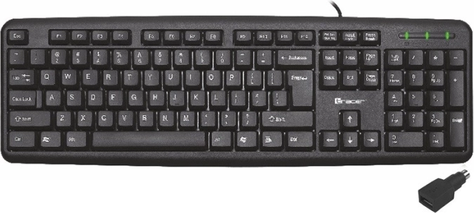 Tipkovnica Tracer Maverick črna s USB + PS2 adapterjem