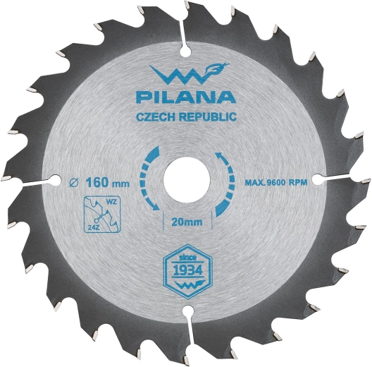 PILANA Saw Blade SK 160 × 2.0 × 20, 24 teeth
