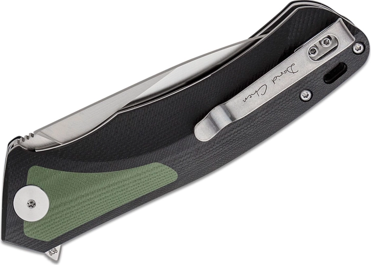 Durable G10 handle and pocket clip for right-side carry