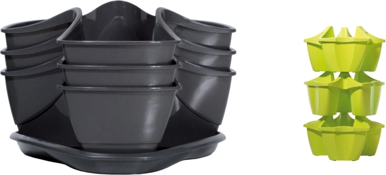 Kaskadni zeliščni lonec COUBI HERBAL, grafit, 29,5 cm