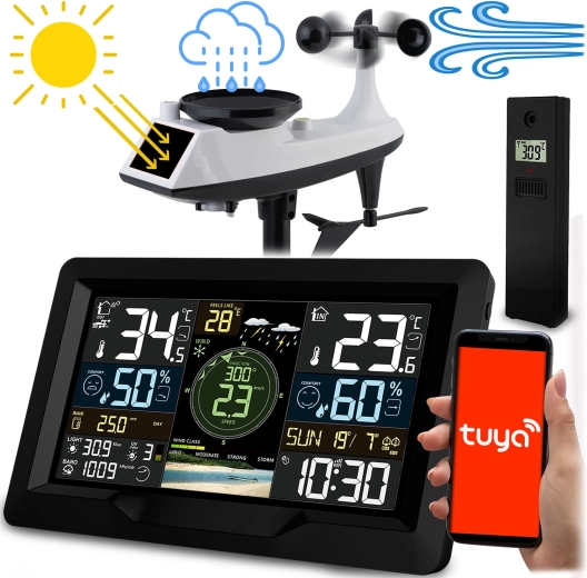 Brezžična vremenska postaja z merjenjem vetra in padavin Berdsen