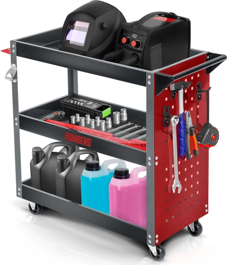 Delavniški voziček za orodje HUMBERG s 3 policami, 300 kg