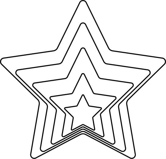 Orion modelčki za izrezovanje piškotov zvezda 1,5–7,5 cm – 5 kosov