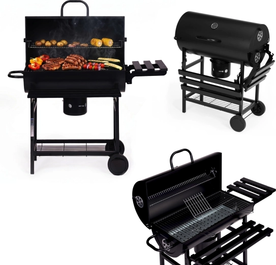 Vrtni žar na oglje s pokrovom in termometrom MULTIGARDEN