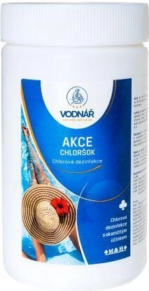 Chloršok granulat za hitro dezinfekcijo bazena 1 kg VODNAR
