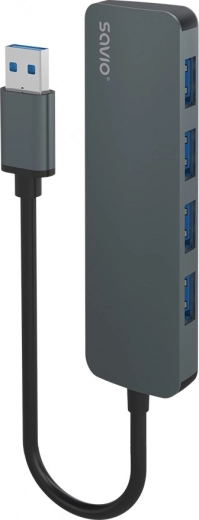 Savio 4‑portni USB razdelilnik 3.1 Gen 1 (USB‑A)