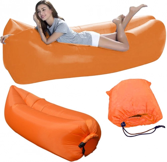 Napihljiv kavč Lazybag oranžna
