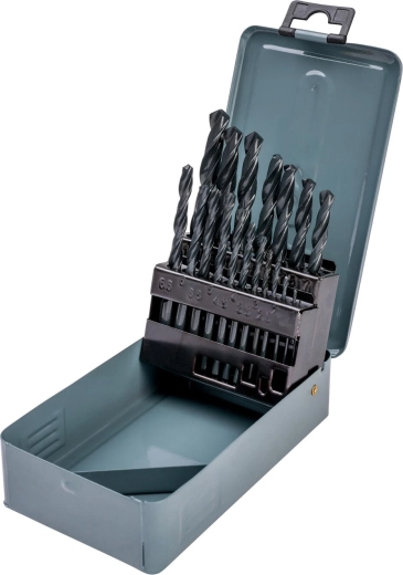 Komplet HSS svedrov za kovino 1–10 mm, 19 delov DREL