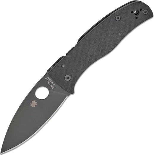 Spyderco Bodacious All Black žepni nož 9,2 cm z DLC in ročajem G10