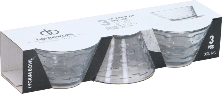 Set steklenih skled Lycium 300 ml, 3 kosi