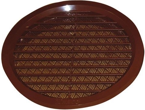 Ventilation grille with mesh 140 mm – Brown