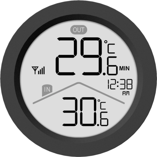Simultaneous display of indoor and outdoor temperature