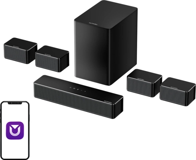 Zvočna letev ULTIMEA Poseidon D70 s subwooferjem in 7.1 prostorskim zvokom