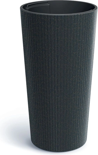 Cvetlični lonec Lamia slim eco wood antracit