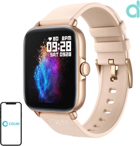 Colmi P28 Plus pametna ura v zlati barvi