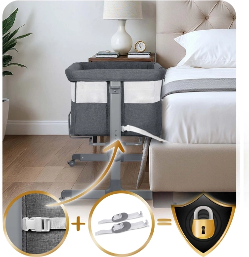 Varna pritrditev ob posteljo staršev