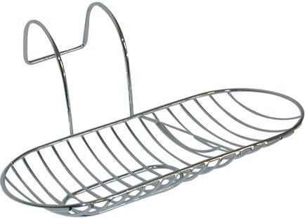 Viseča ovalna milnica za kad, 28 × 12,5 cm, krom