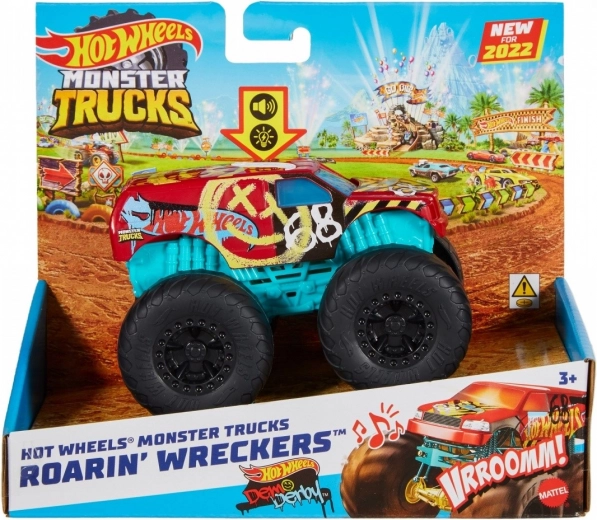 Hot Wheels Monster Trucks Roarin' Wreckers 1:43 z lučmi in zvoki
