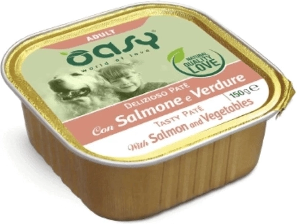 Oasy Tasty Paté Adult losos in zelenjava 150 g