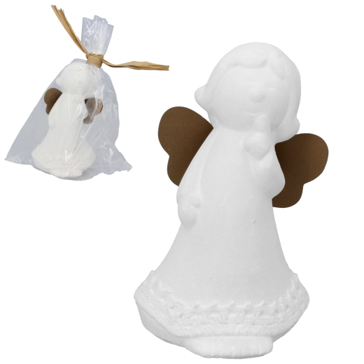 Okrasni angel z rožo 11 cm