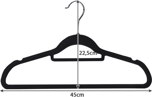 Slim design saves space in the wardrobe