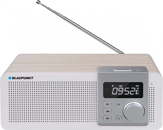 Prenosni radijski predvajalnik z Bluetooth, FM, USB in microSD z budilko