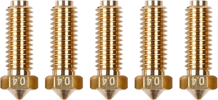 Medeninaste šobe 0,4 mm za Anycubic Kobra 2 (5 kosov)