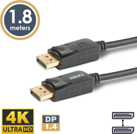 Kabel DisplayPort 1.4 na DisplayPort 4K, 1,8 m