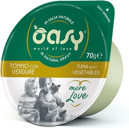 Oasy More Love tuna z zelenjavo, lonček 70 g