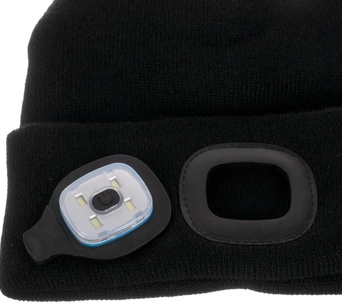 Removable LED flashlight with 3 modes and USB charging